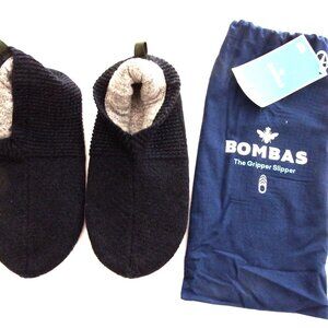 NWT Men's The Gripper Slipper, Non Slip, Wool Blend, Black, Large